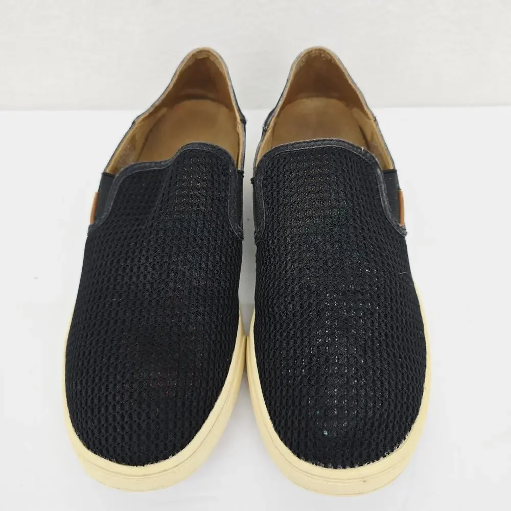 OluKai Pehuea Women's Slip On Breathable Shoes Black 9.5